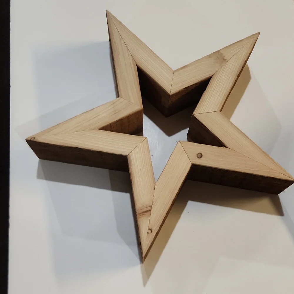 Rustic Wooden Star Display Shelf